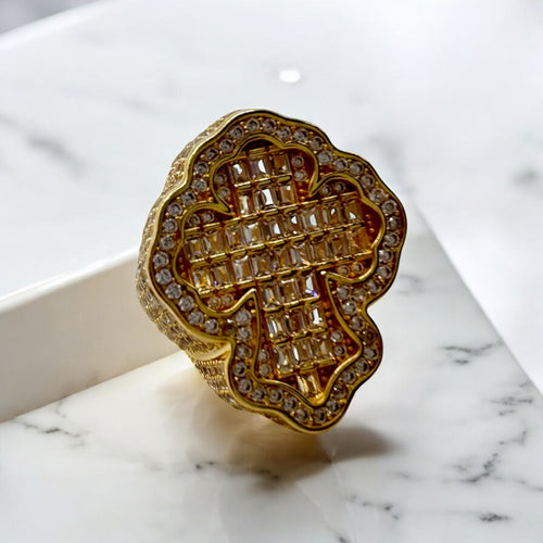 14K CROSS RING