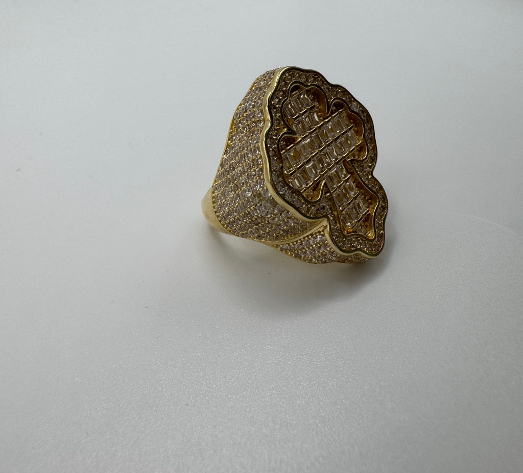 14K CROSS RING