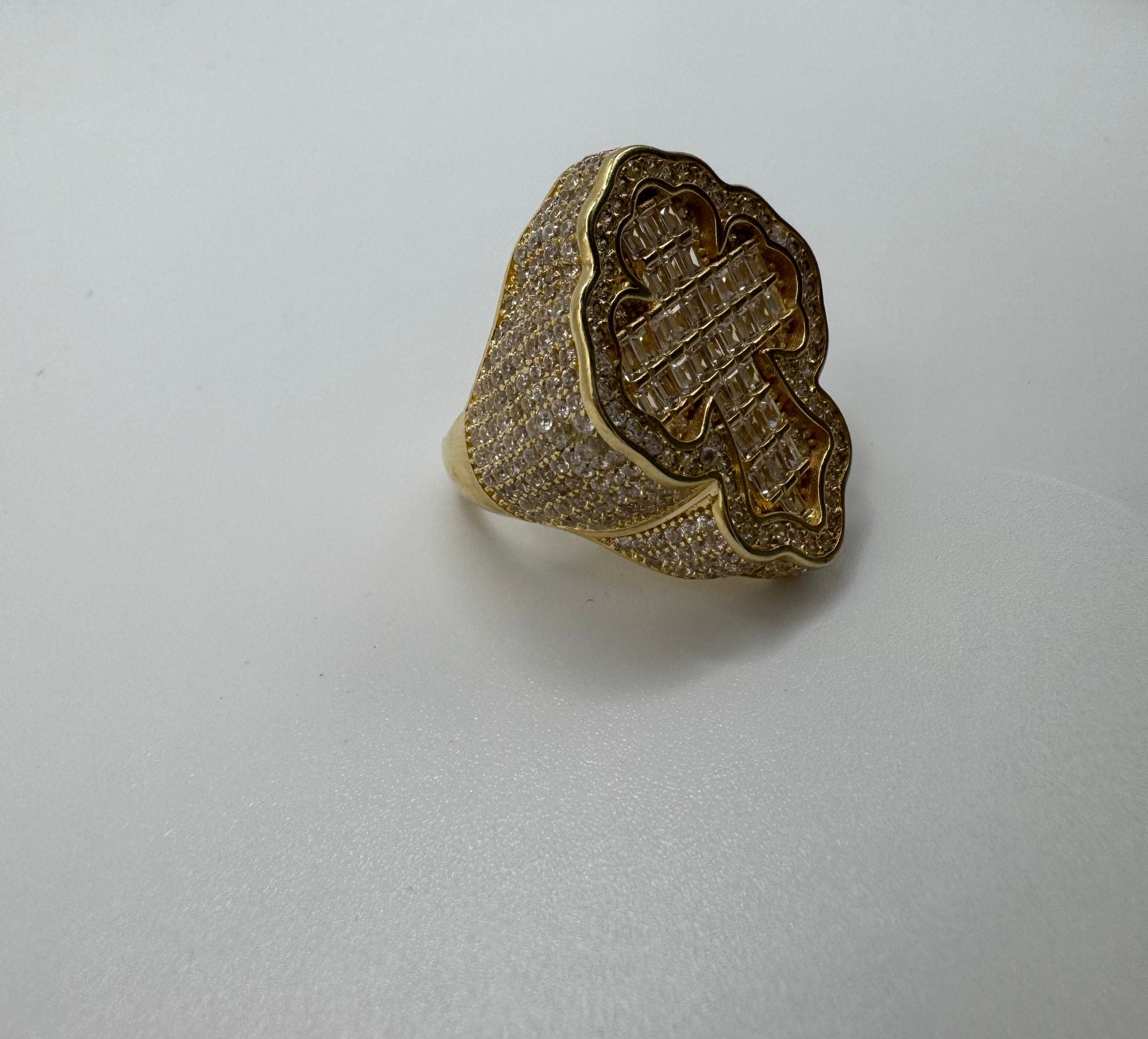14K CROSS RING