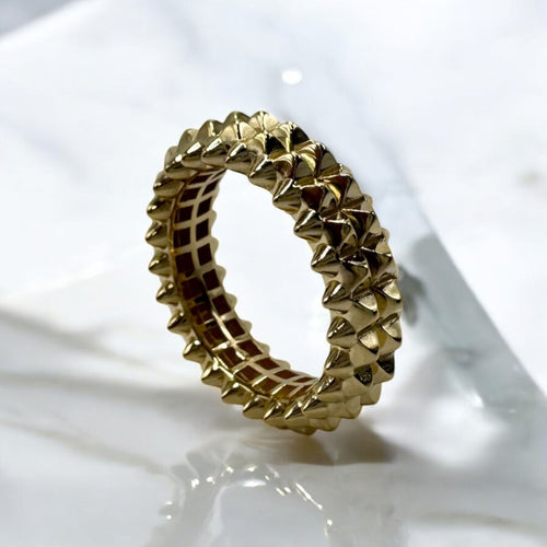 14K FANCY BAND RING